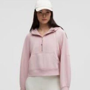 Lululemon Scuba Oversized Half-Zip Hoodie In Flush Pink
